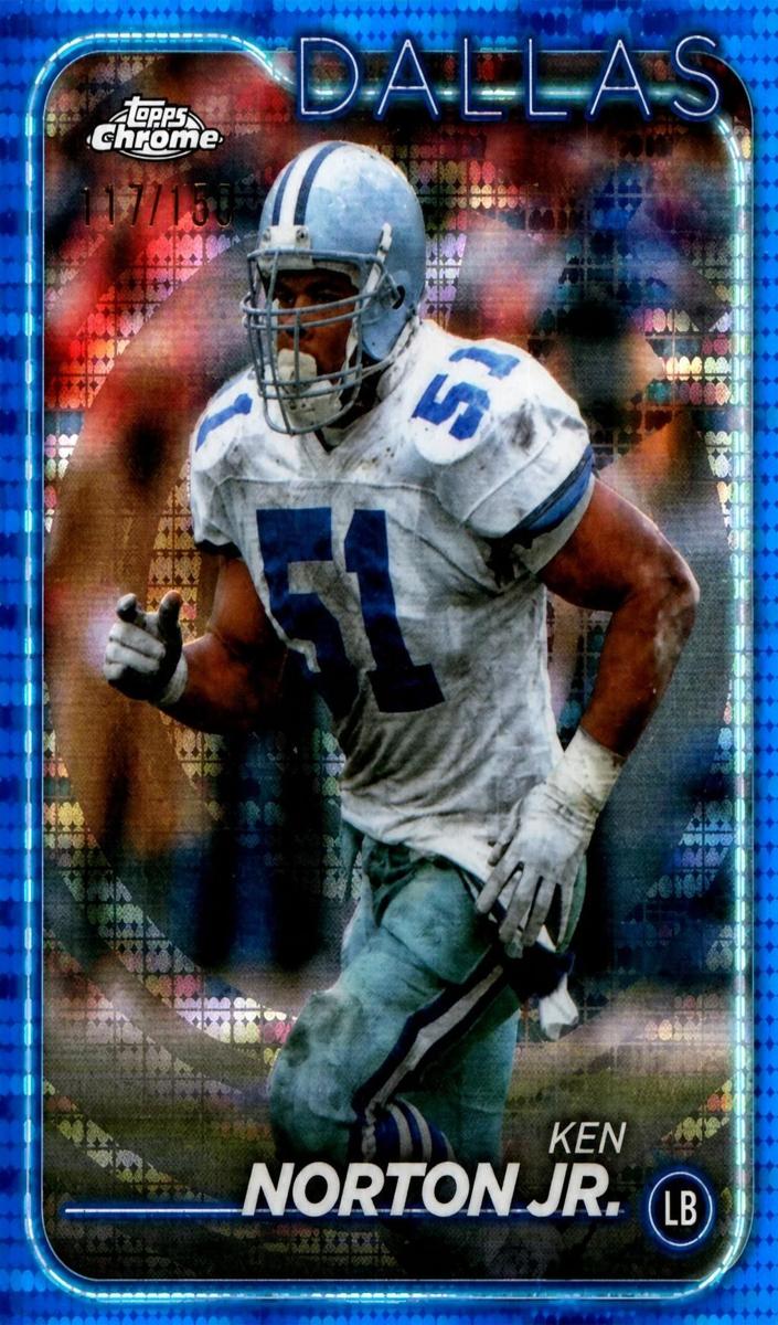 2024 Topps Chrome Football Blue Sonar Refractor Ken Norton Jr. #51