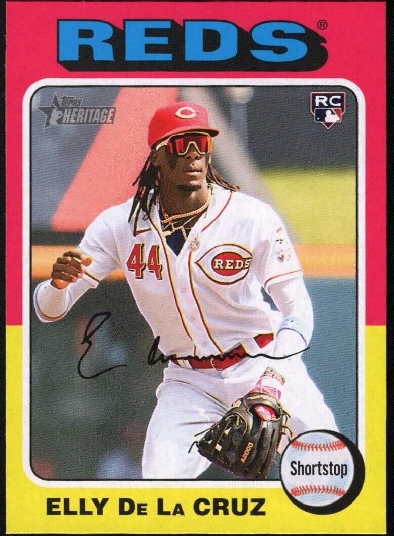 2024 Topps Heritage Baseball Image Variation Elly De La Cruz #473 PSA 10