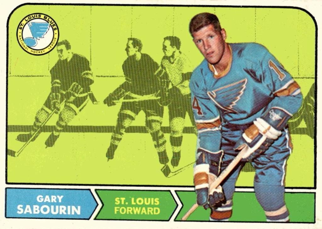 1968 O-Pee-Chee Hockey Gary Sabourin #117 PSA 7