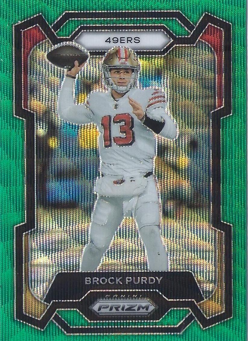 2023 Panini Prizm Football Green Wave Brock Purdy #266