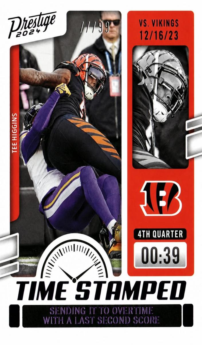 2024 Panini Prestige Football Xtra Points Purple Tee Higgins #TS-THS