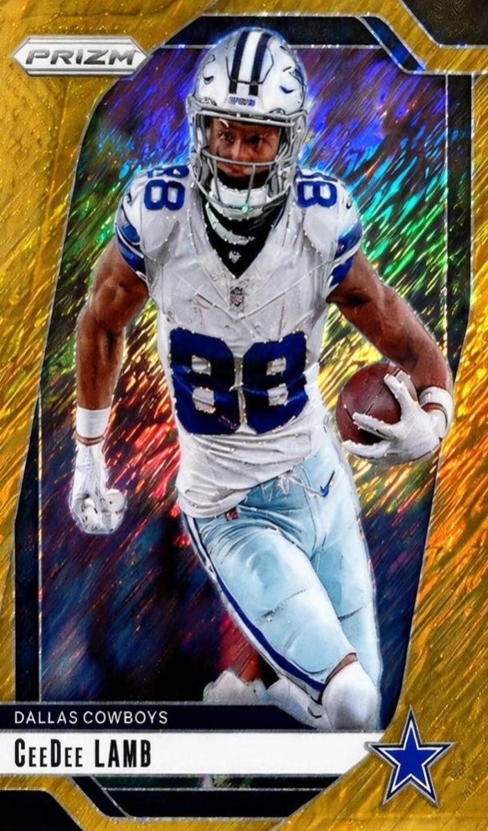2024 Panini Prizm Football Gold Shimmer CeeDee Lamb #75 PSA 9