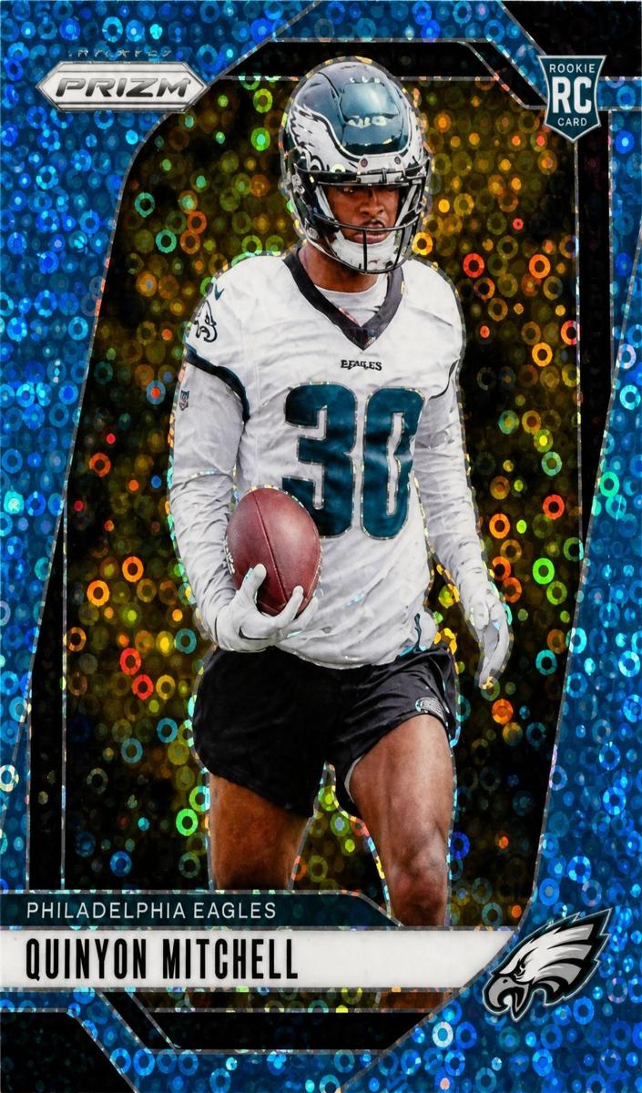 2024 Panini Prizm Football No Huddle Blue Quinyon Mitchell #381 PSA 8.5