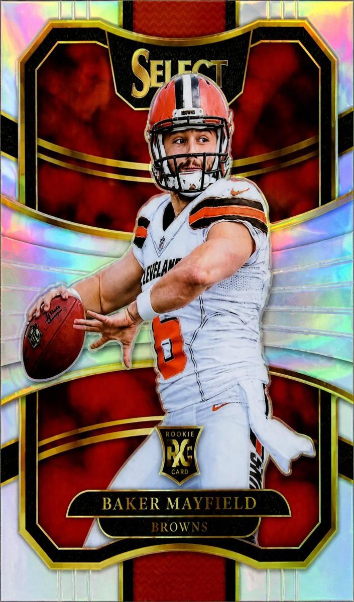 2017 Panini Select Football XRC Prizm Redemption Baker Mayfield #301 PSA 10
