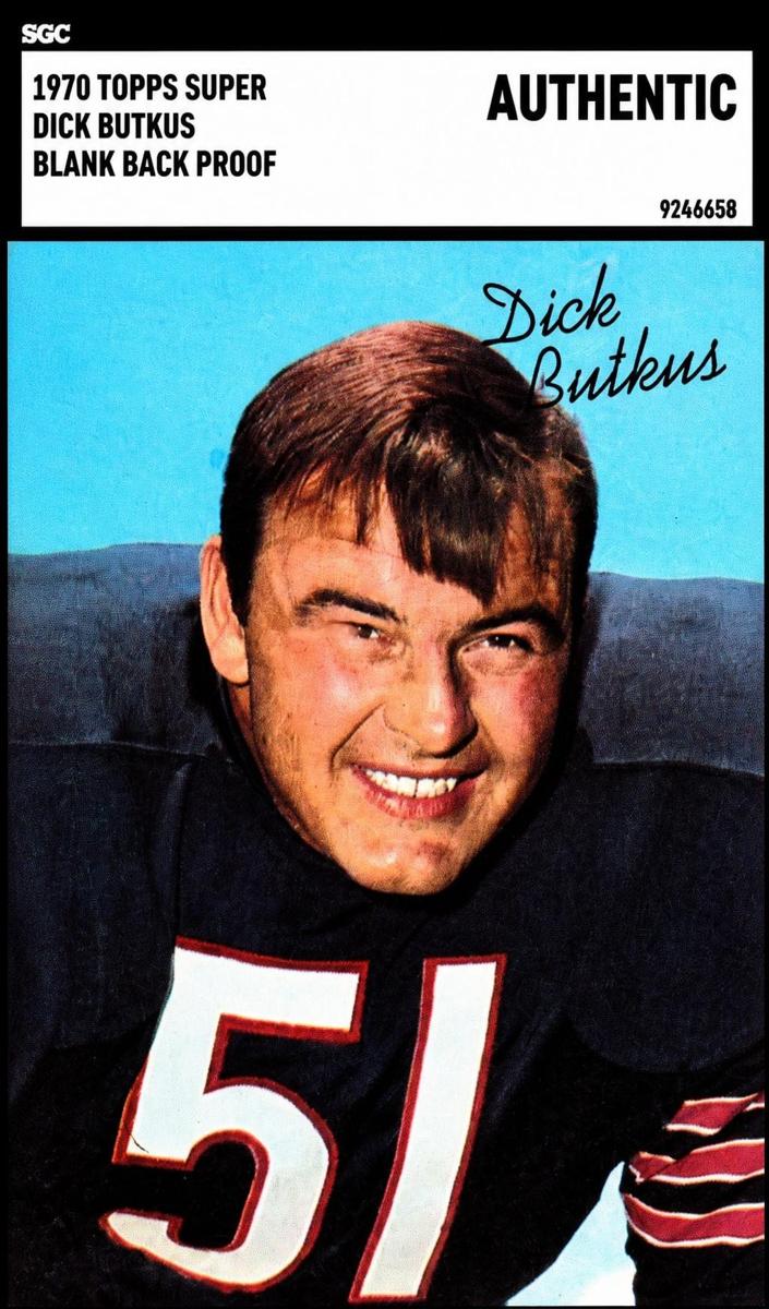 1970 Topps Super Football Square Corner Proof Dick Butkus #NNO