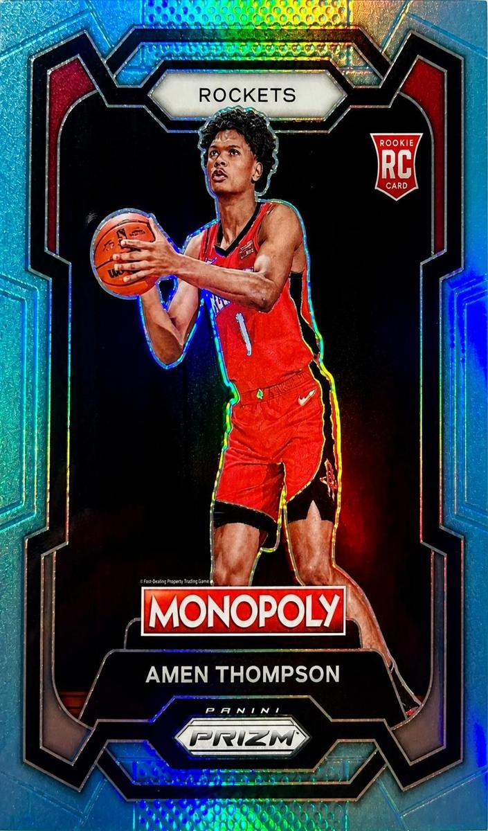 2023 Panini Prizm Monopoly Basketball Light Blue Amen Thompson #33 PSA 9