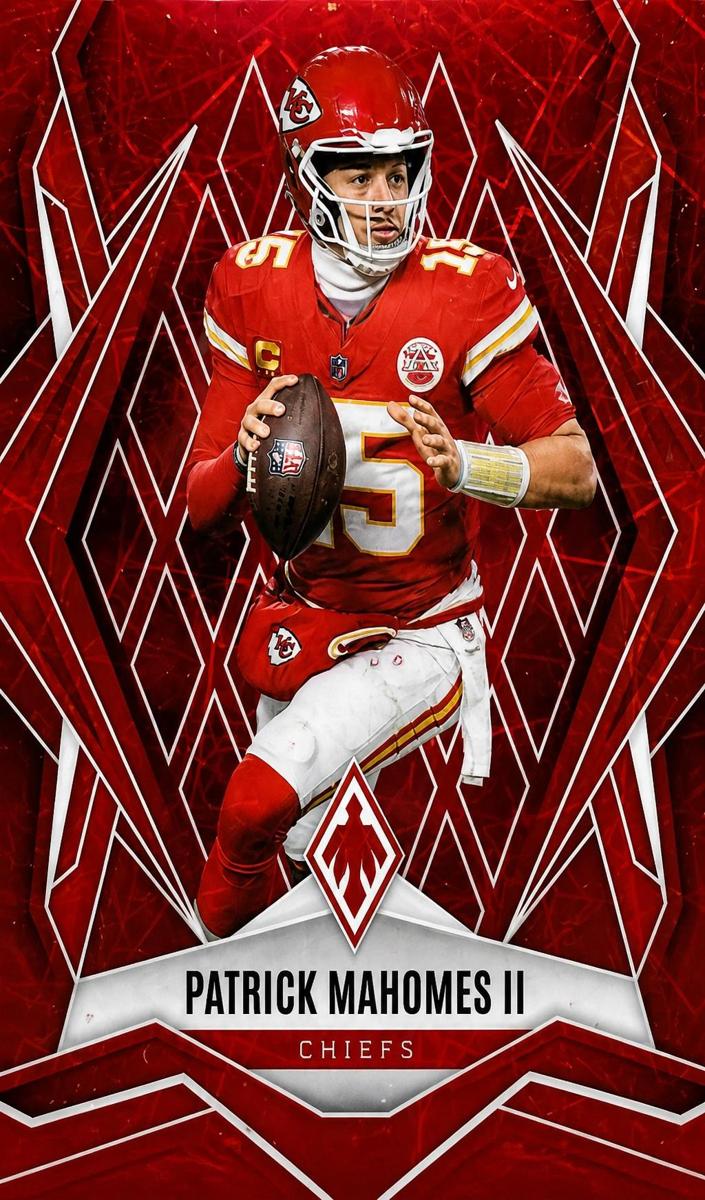 2025 Panini Phoenix Football Red Lazer Patrick Mahomes II #1
