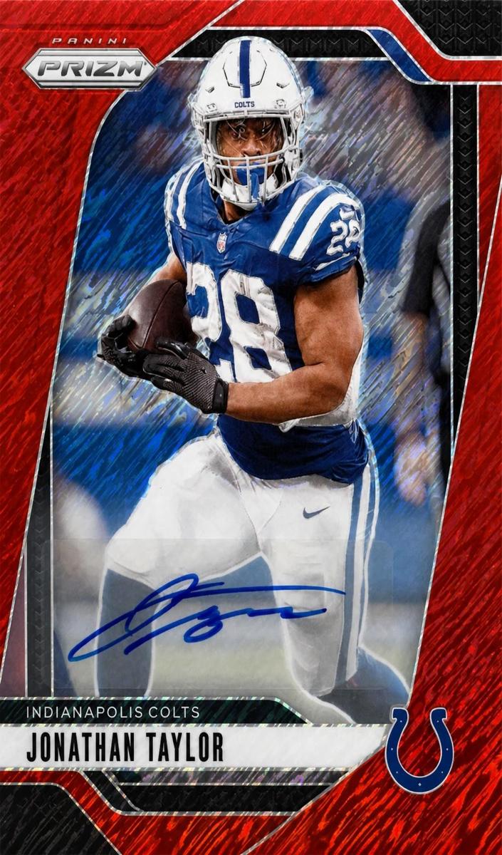 2024 Panini Prizm Football Red Shimmer Jonathan Taylor #121