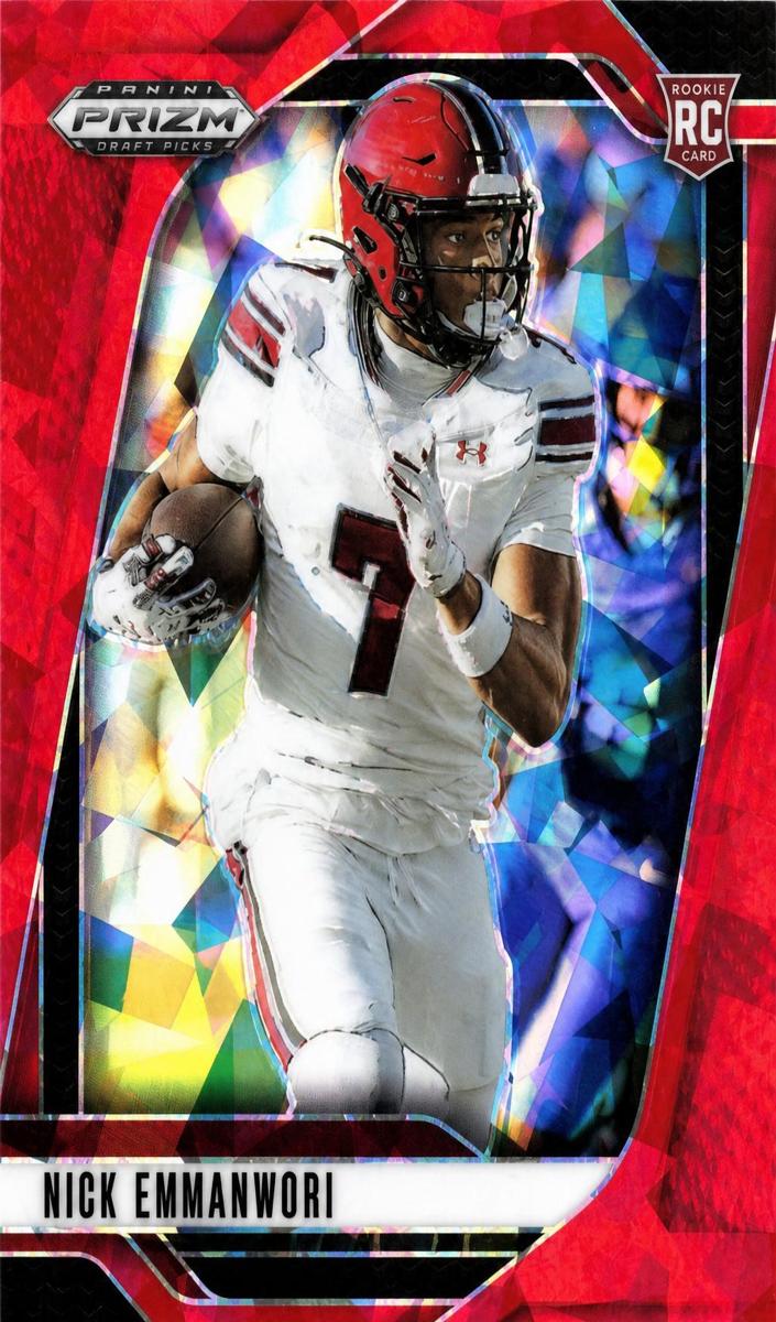 2025 Panini Prizm Draft Picks Football Red Ice Nick Emmanwori #114