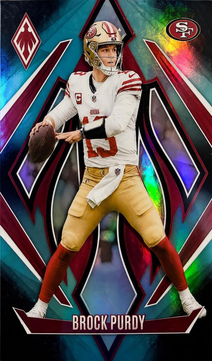 2024 Panini Phoenix Football Teal Fade Brock Purdy #18