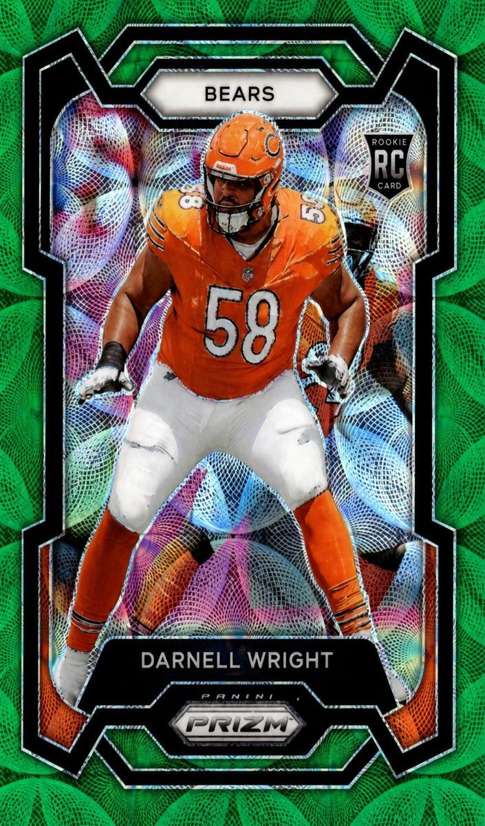 2023 Panini Prizm Football Green Scope Darnell Wright #313