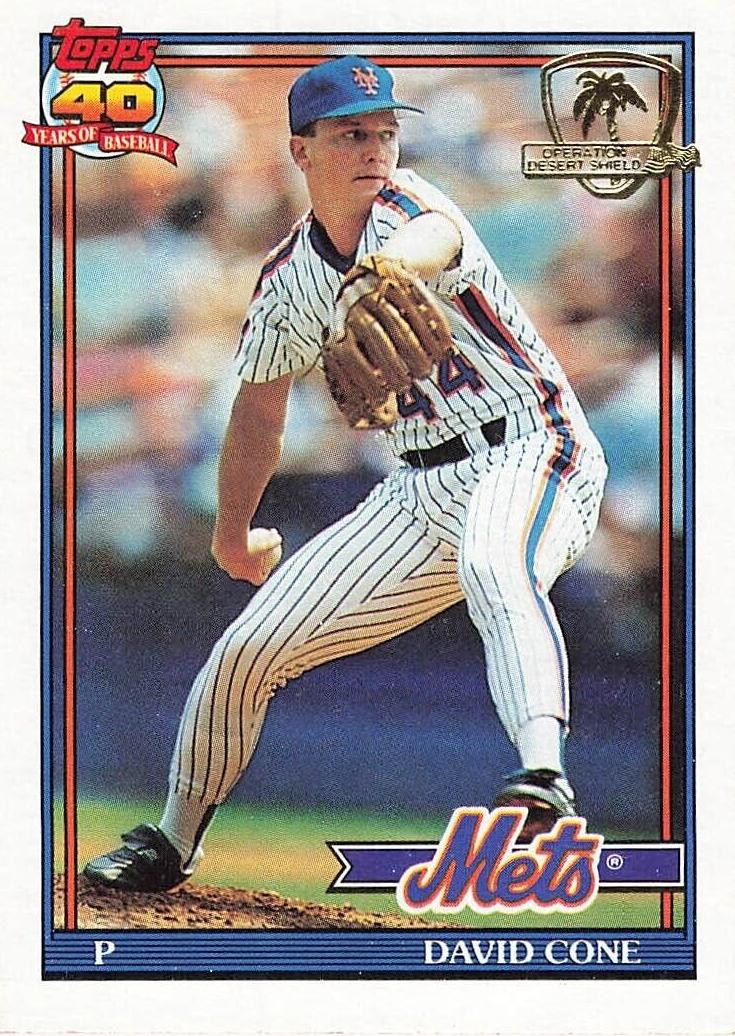 1991 Topps Baseball David Cone #680