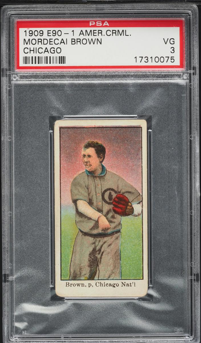 1909-11 American Caramel E90-1 Baseball Mordecai Brown #16 SGC 2