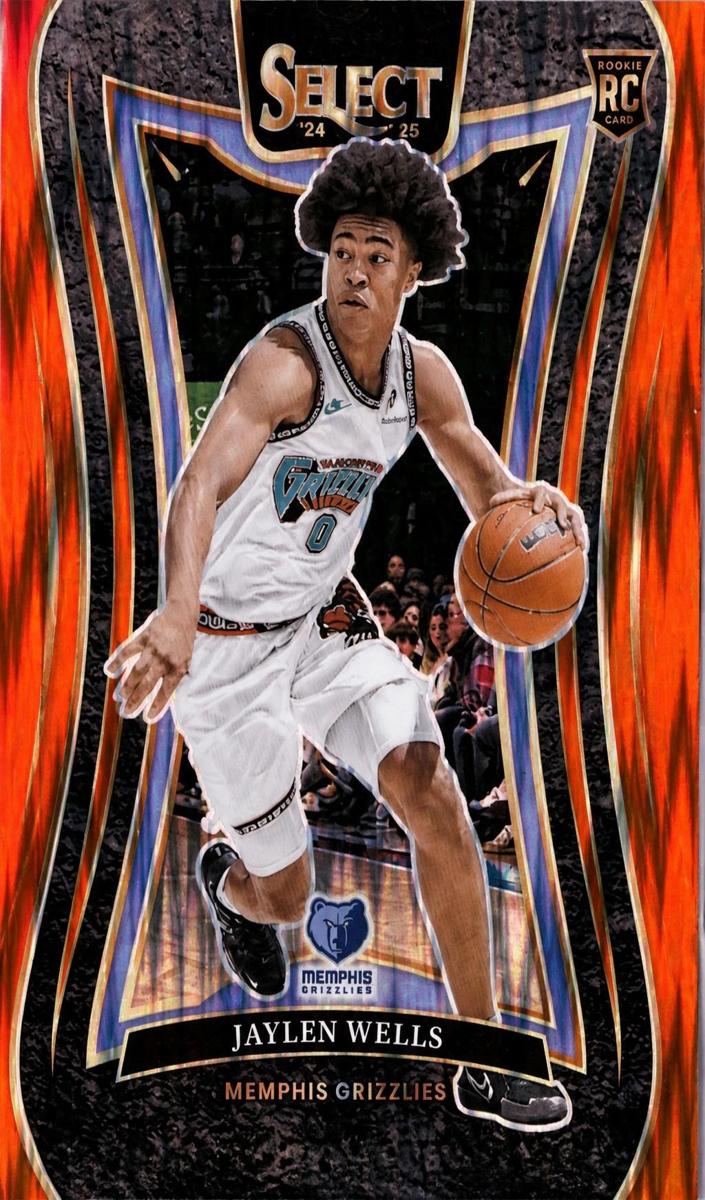 2024 Panini Select Basketball Orange Flash Jaylen Wells #371