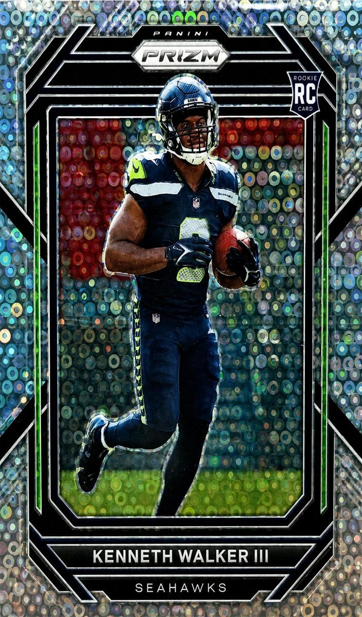 2022 Panini Prizm Football No Huddle Kenneth Walker III #318 PSA 9