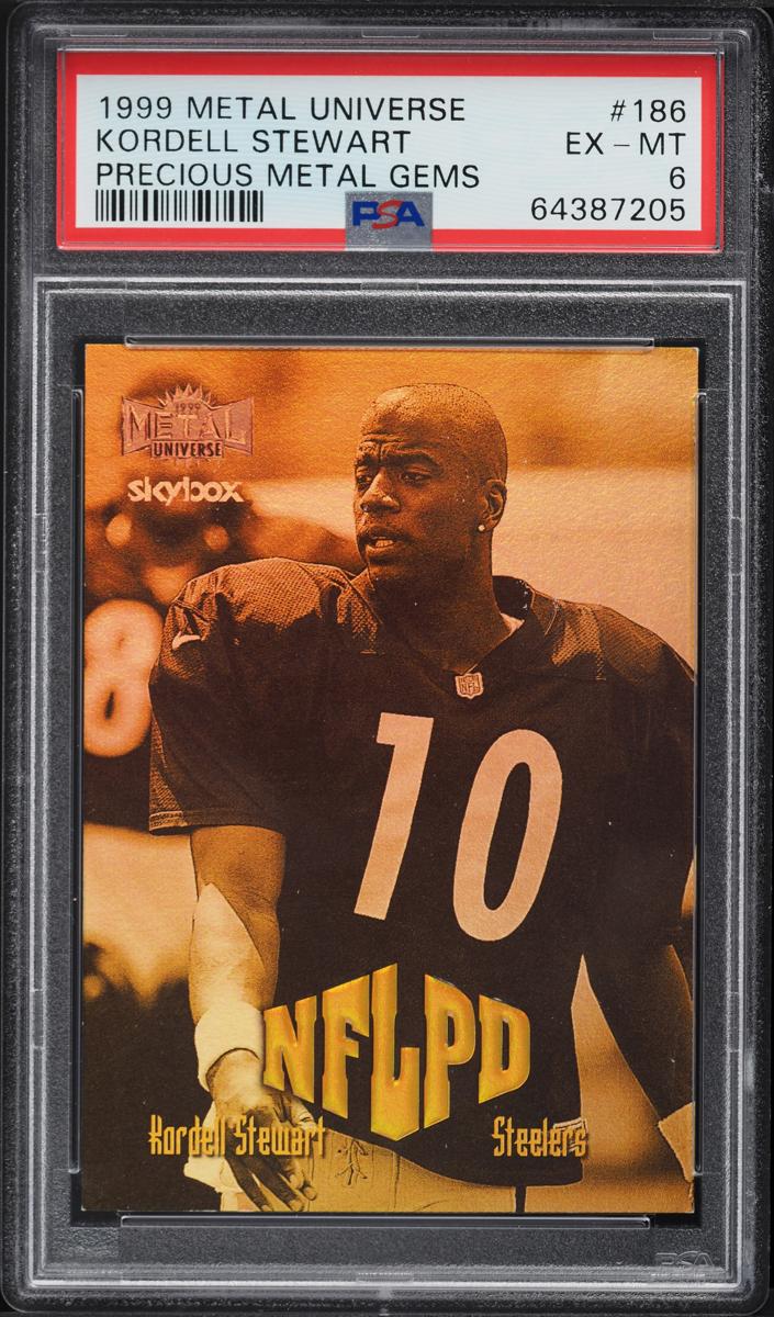 1999 Skybox Metal Universe Football Precious Metal Gems Kordell Stewart #186