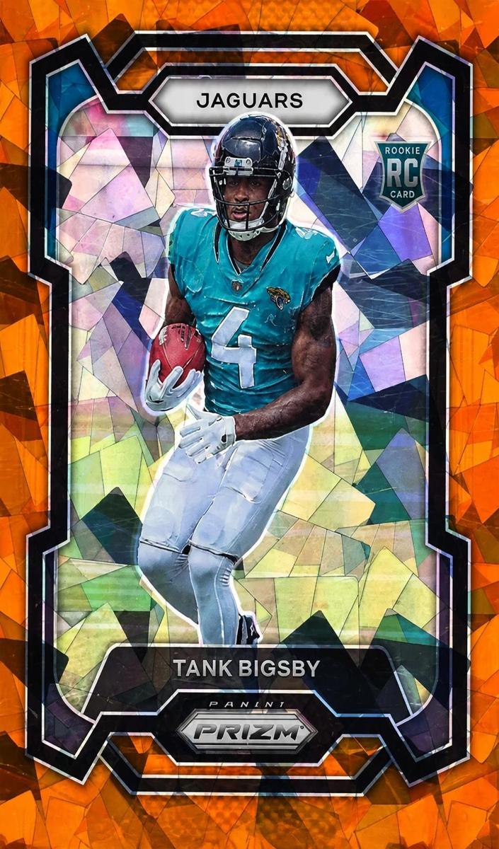 2023 Panini Prizm Football Orange Ice Tank Bigsby #348 PSA 9