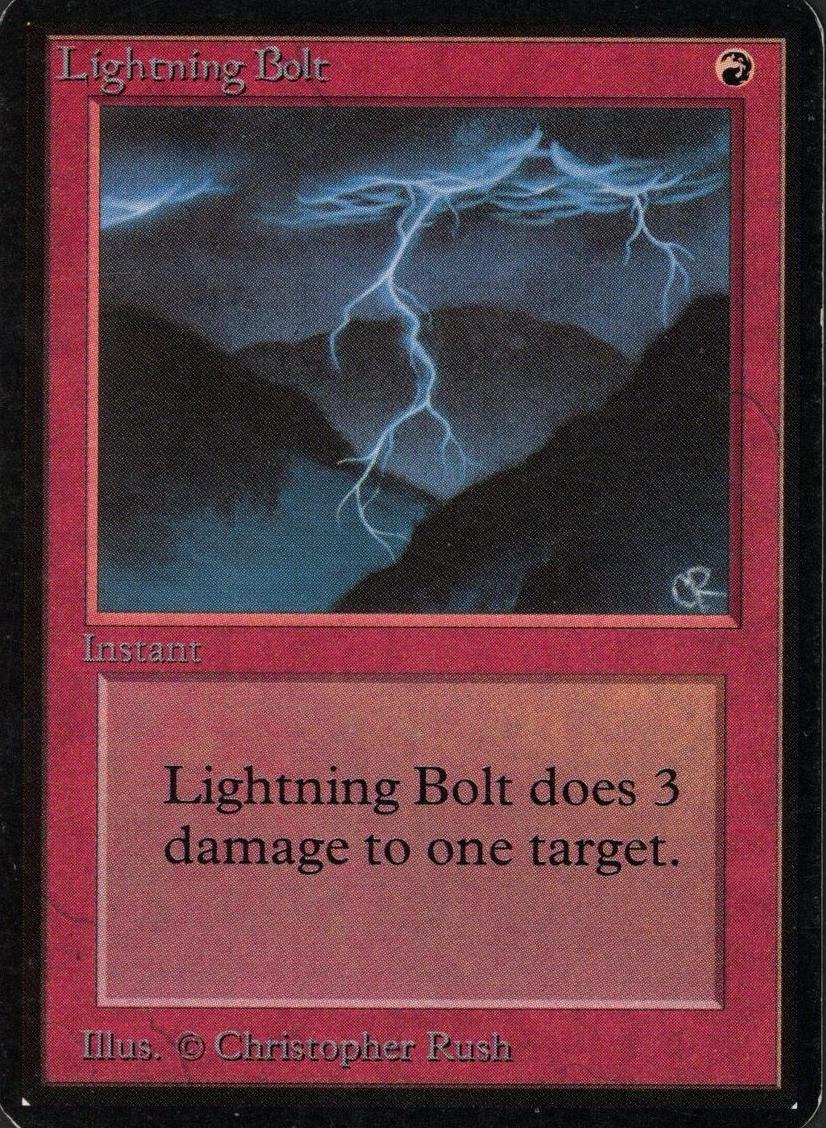 1993 Magic The Gathering Alpha Lightning Bolt #NNO BGS 9.5