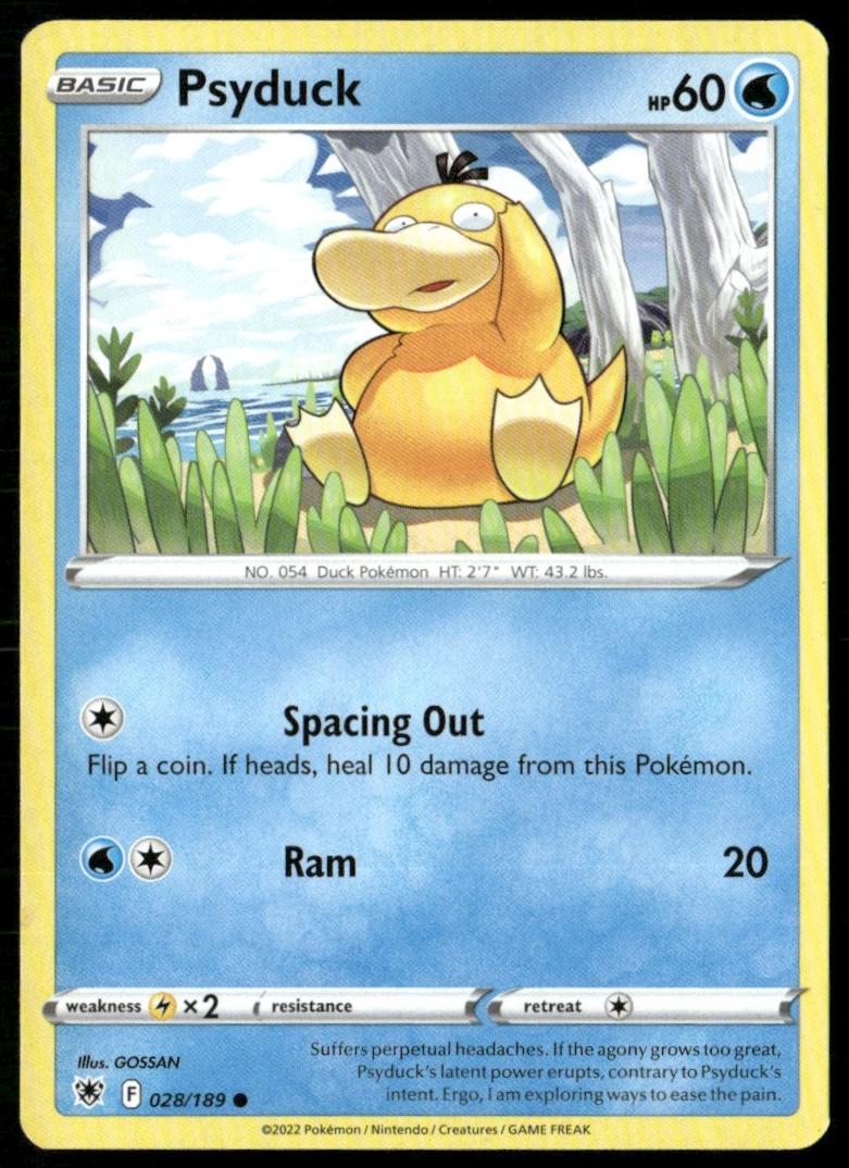 2022 Pokemon Astral Radiance Psyduck #28 PSA 9