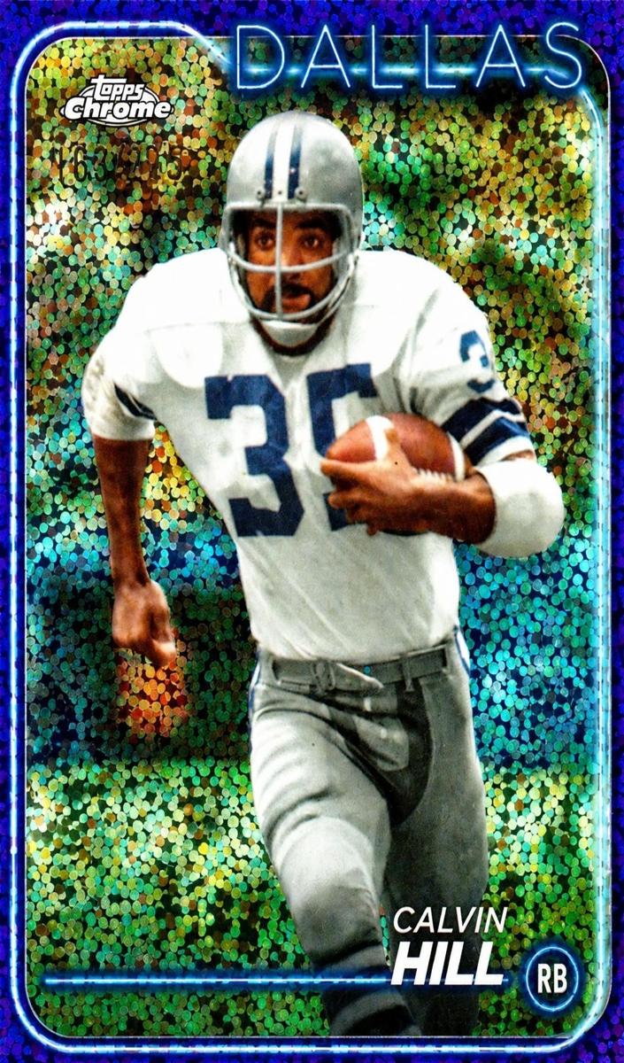 2024 Topps Chrome Football Purple Speckle Refractor Calvin Hill #41