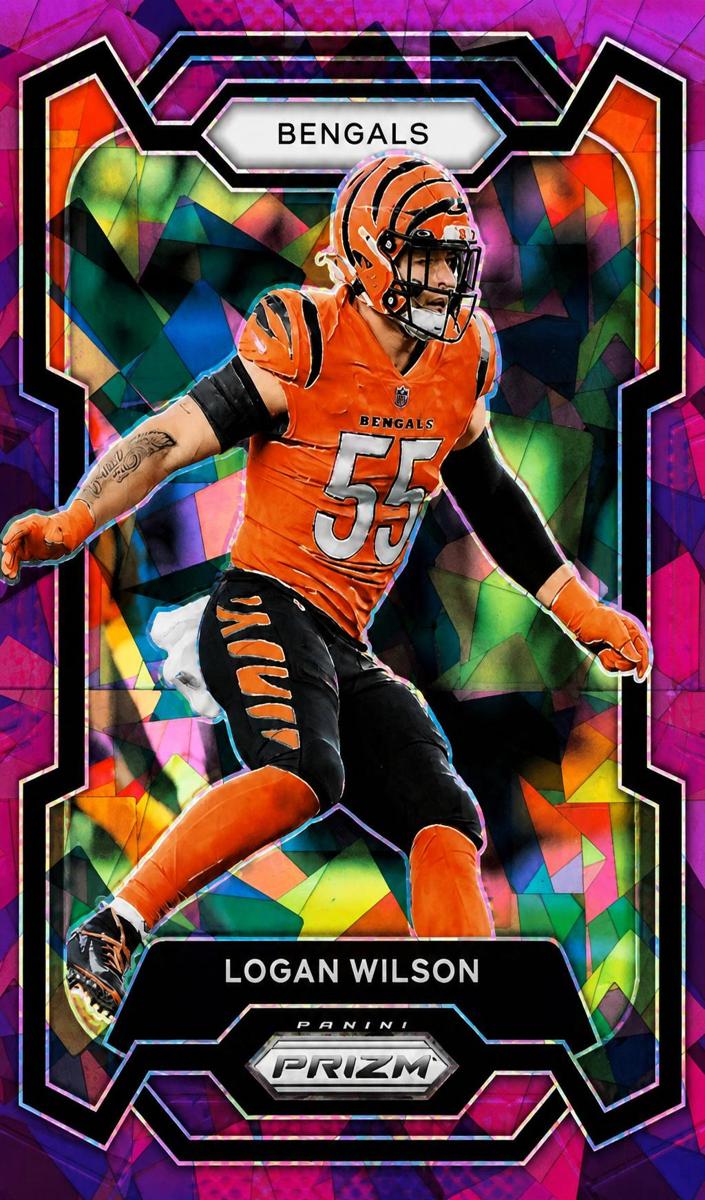 2023 Panini Prizm Football Purple Ice Logan Wilson #60