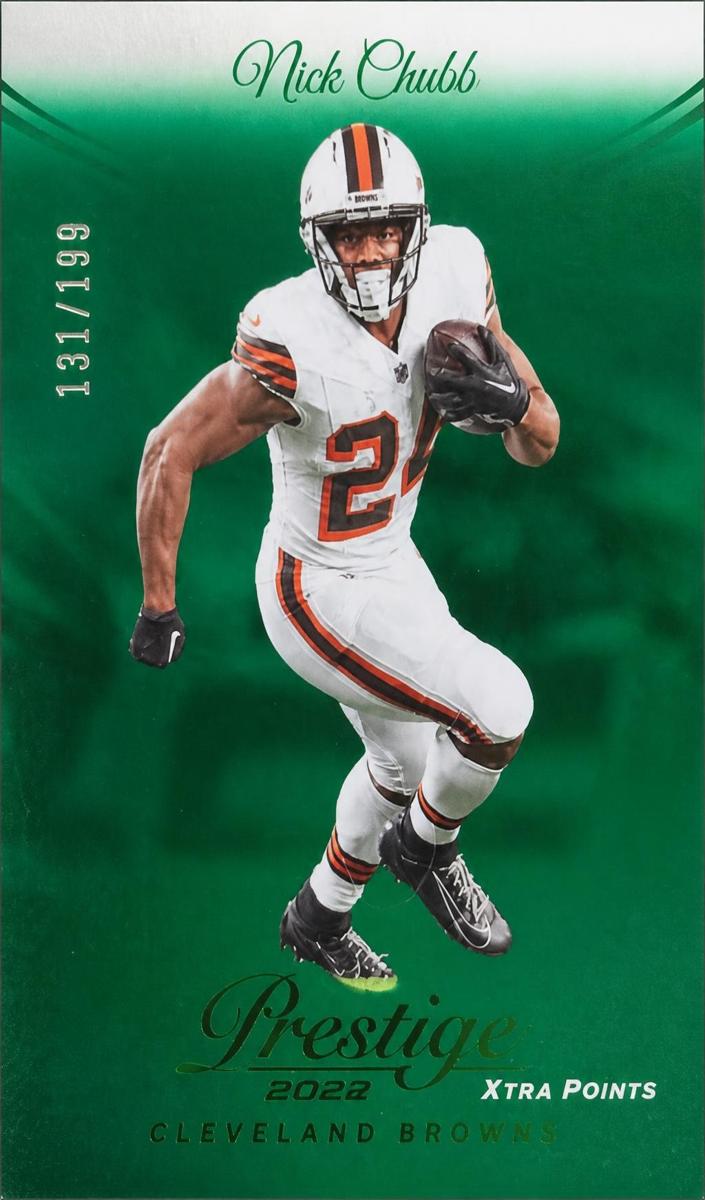 2024 Panini Prestige Football Green Premium Xtra Points Nick Chubb #67