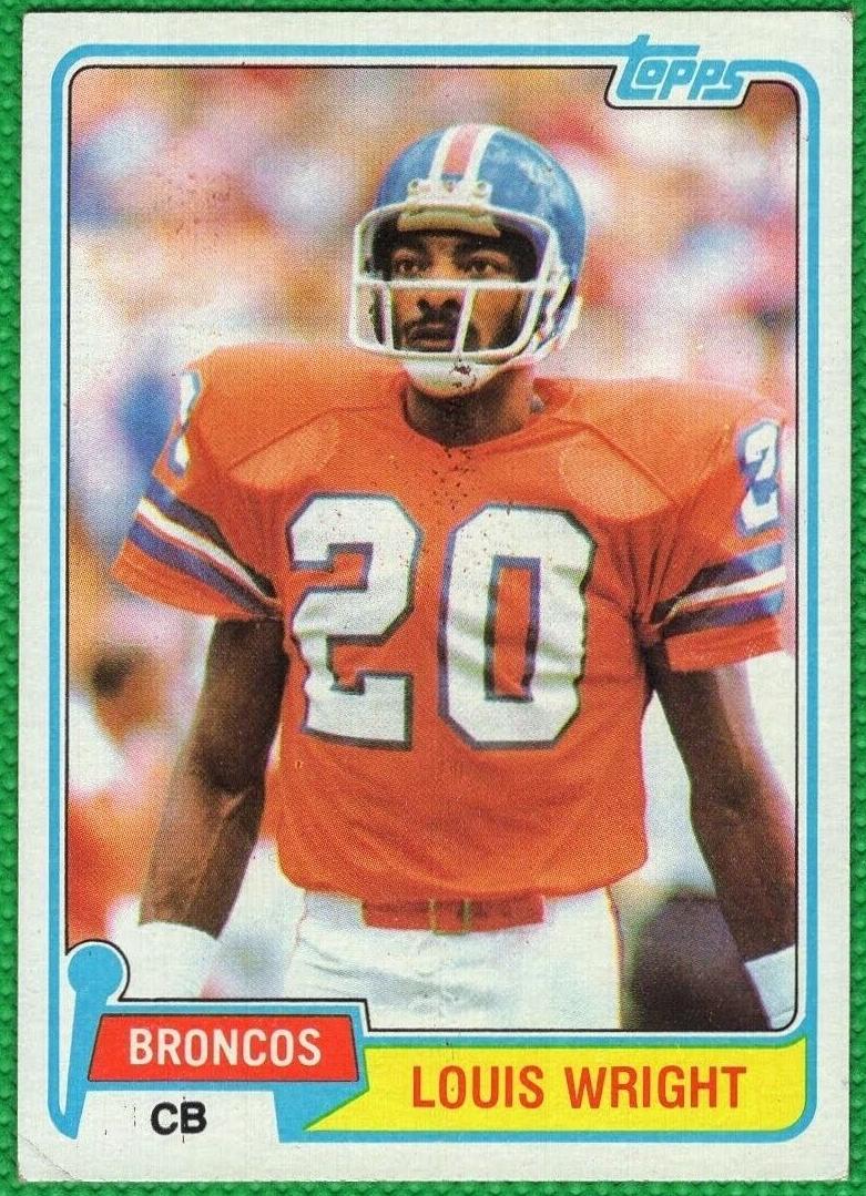 1981 Topps Football Louis Wright #385 PSA 8