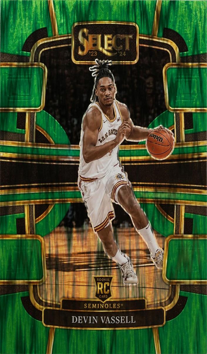 2023 Panini Select Basketball Green Shock Devin Vassell #48