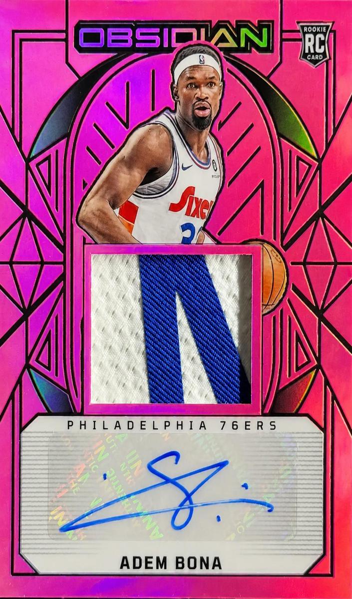 2024 Panini Obsidian Basketball Electric Etch Pink Flood Adem Bona #236