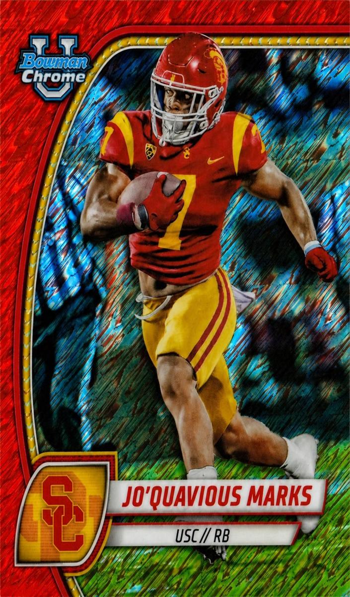 2024 Bowman Chrome University Football Shimmer Orange Refractor Jo'Quavious Marks #102