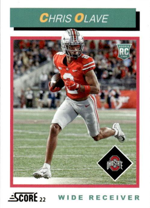 2022 Panini Score Football Chris Olave #TB10 PSA 10