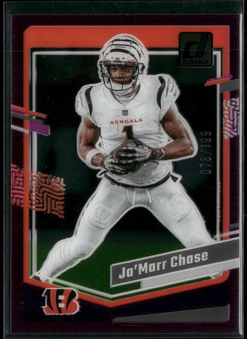2023 Panini Clearly Donruss Football Purple Ja'Marr Chase #12
