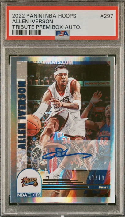 2022 Panini Hoops Basketball Allen Iverson #297 PSA 9