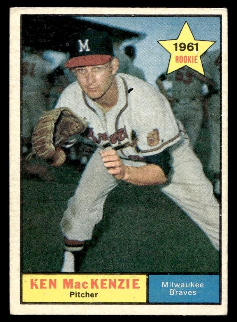 1961 Topps Baseball Ken MacKenzie #496 PSA 7