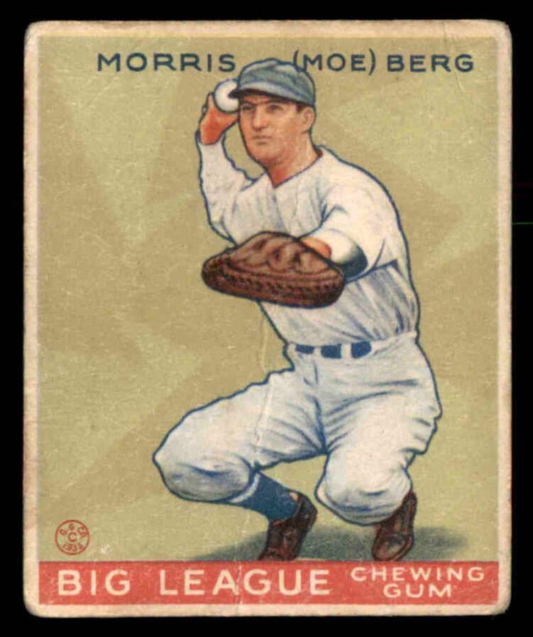 1933 R319 Goudey Baseball Moe Berg #158 PSA 6