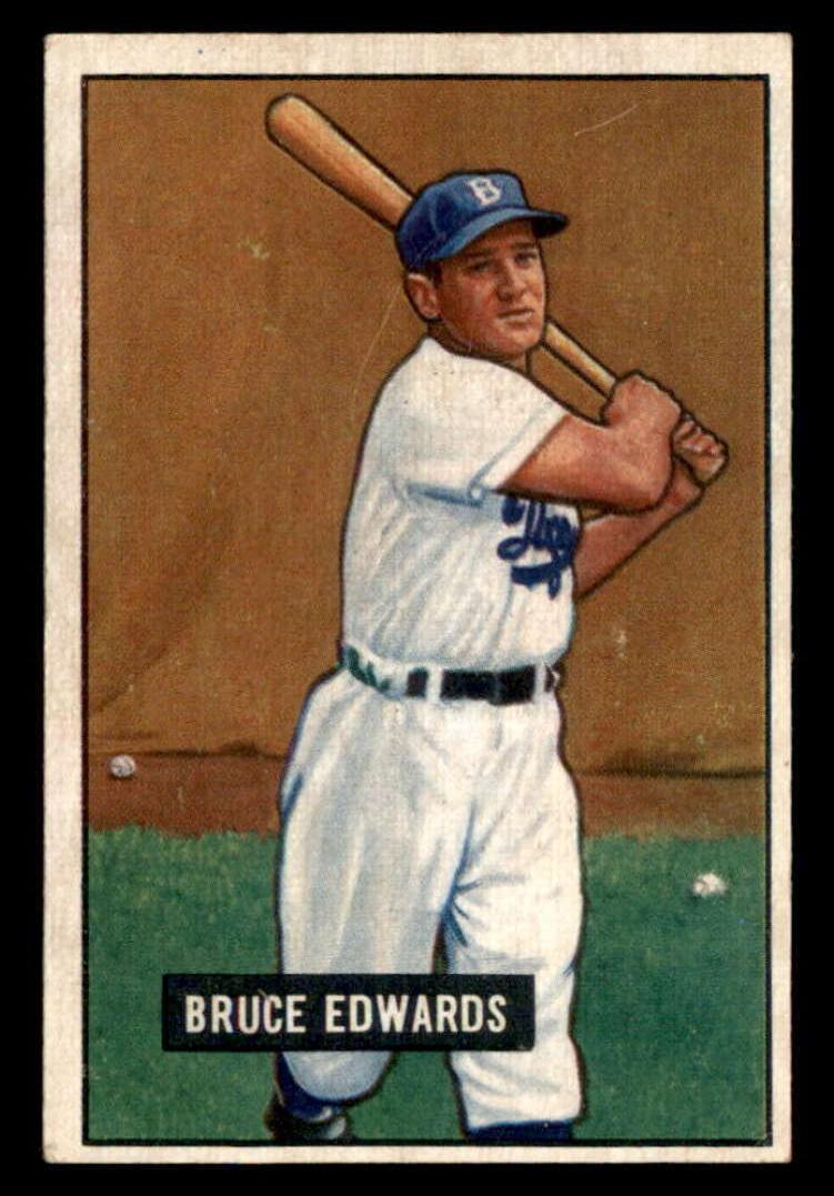 1951 Bowman Baseball Bruce Edwards #116 PSA 6