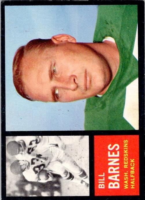 1962 Topps Football Bill Barnes #168 PSA 8