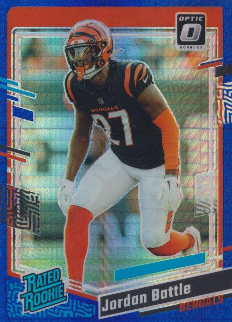2023 Donruss Optic Football Blue Hyper Jordan Battle #221