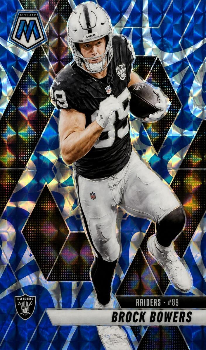 2025 Panini Mosaic Football Reactive Blue Brock Bowers #5