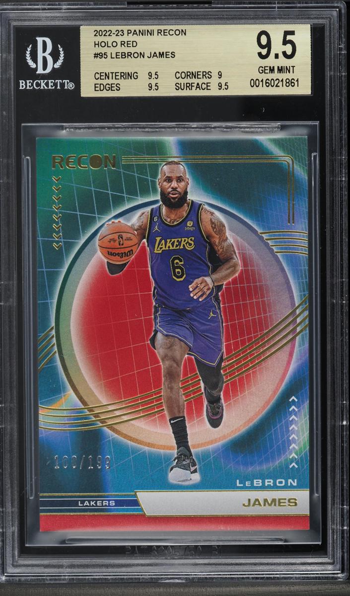 2022 Panini Recon Basketball Holo Red LeBron James #95 PSA 8.5