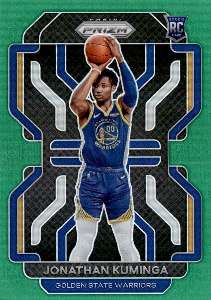 2021 Panini Prizm Basketball Green Prizm Jonathan Kuminga #307 PSA 7.5