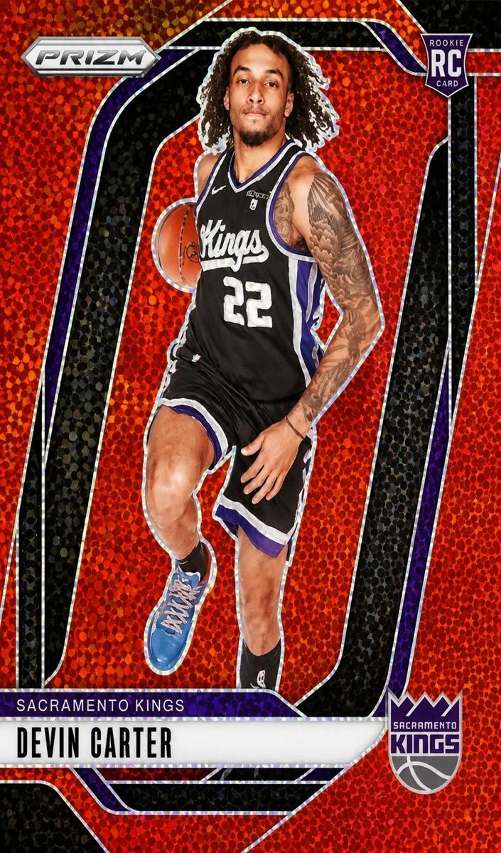 2024 Panini Prizm Basketball Red Sparkle Devin Carter #231