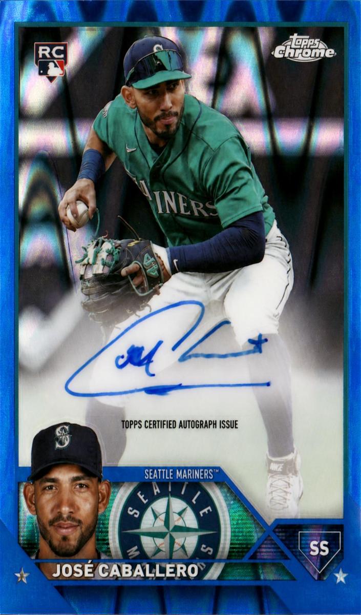 2023 Topps Chrome Update Baseball Blue Raywave Jose Caballero #AC-JCA