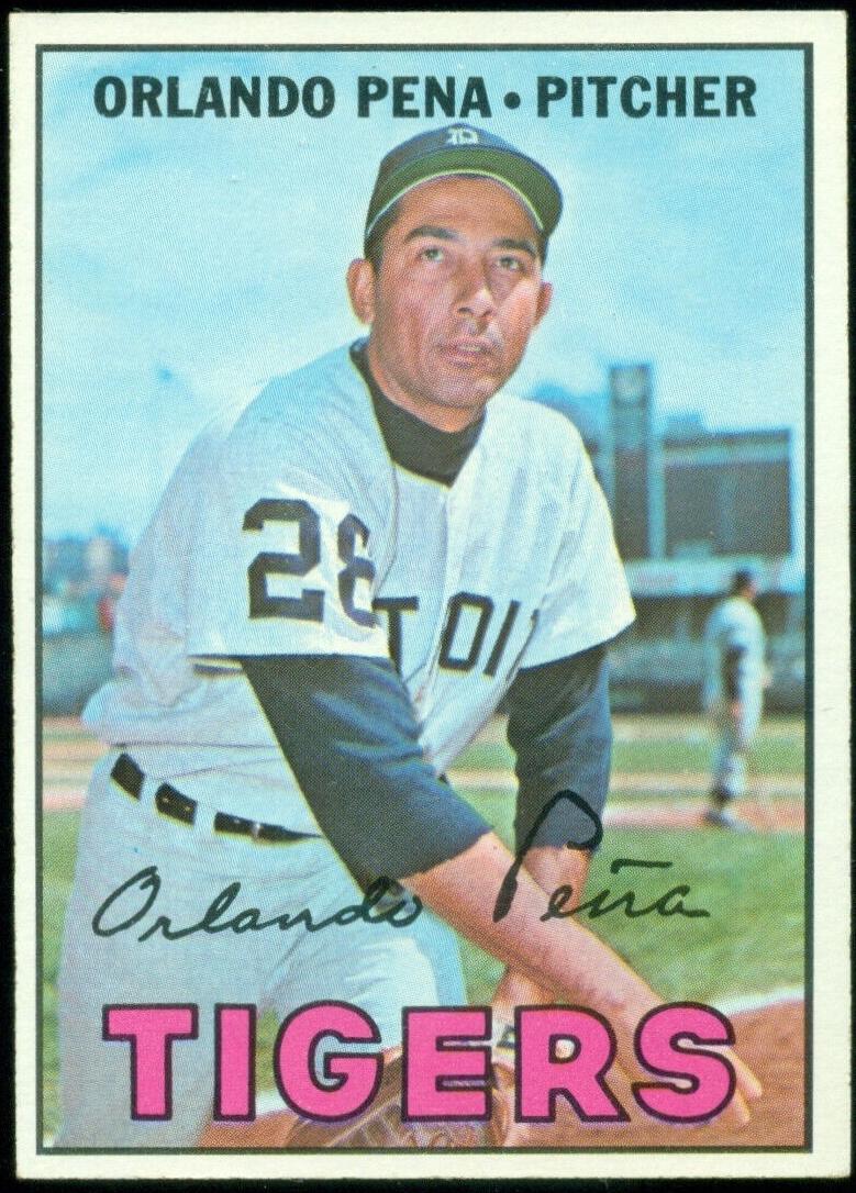 1967 Topps Baseball Orlando Pena #449 PSA 6