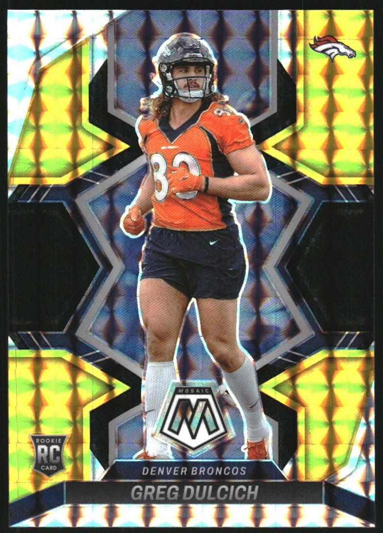 2022 Panini Mosaic Football Choice Black Gold Greg Dulcich #359