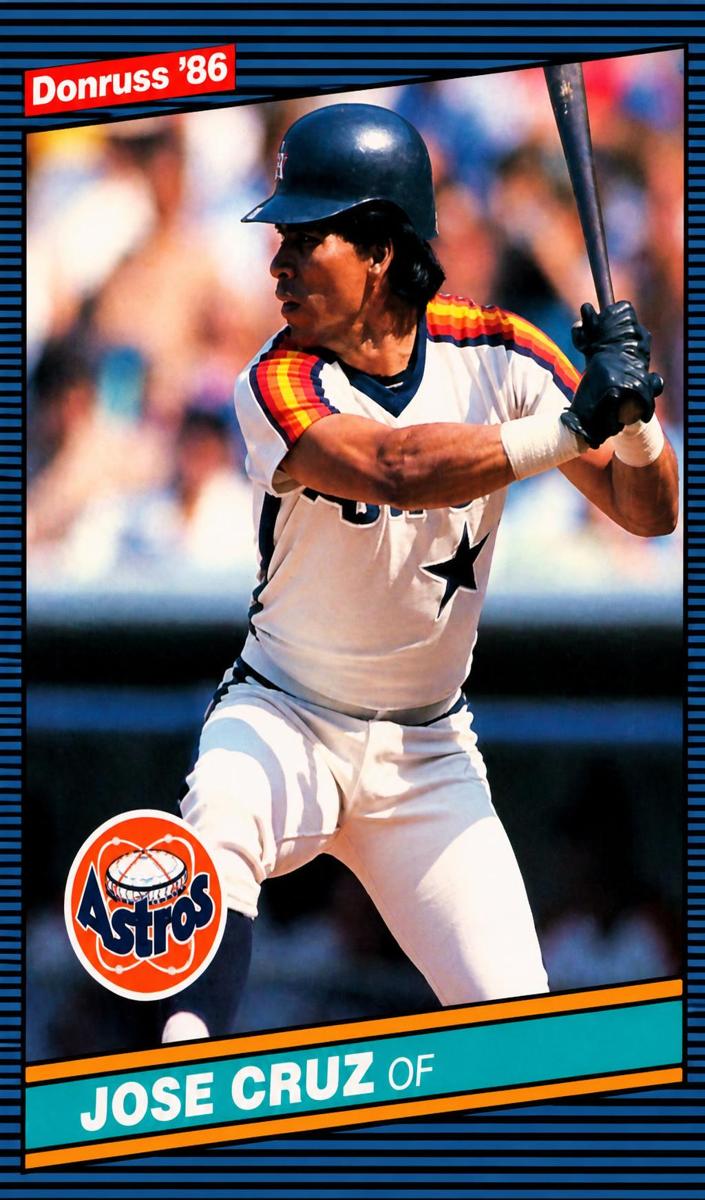 1986 Donruss Baseball Jose Cruz #60 PSA 9