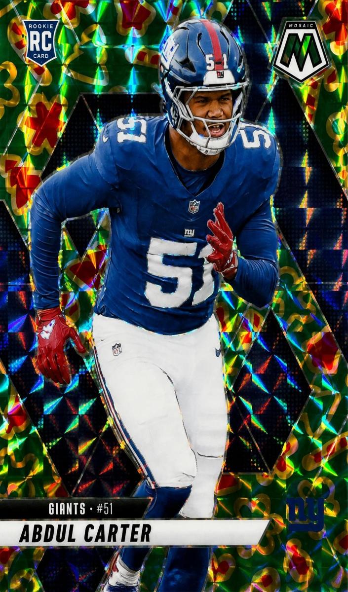 2025 Panini Mosaic Football Cookies Abdul Carter #317