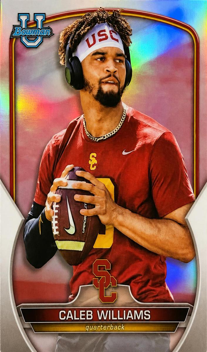 2022 Bowman Chrome University Football Caleb Williams #50 PSA 10