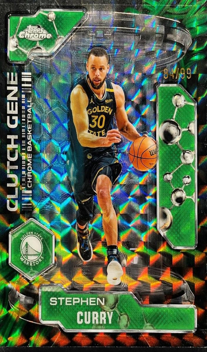 2025 Topps Chrome Basketball Geometric Green Refractor Stephen Curry #CG-2 PSA 9