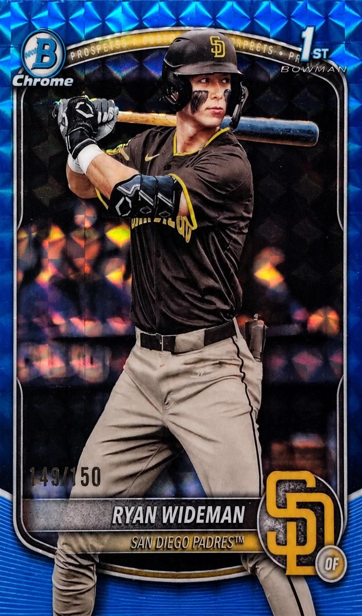 2025 Bowman Draft Chrome Baseball Blue Geometric Refractor Ryan Wideman #BDC-190